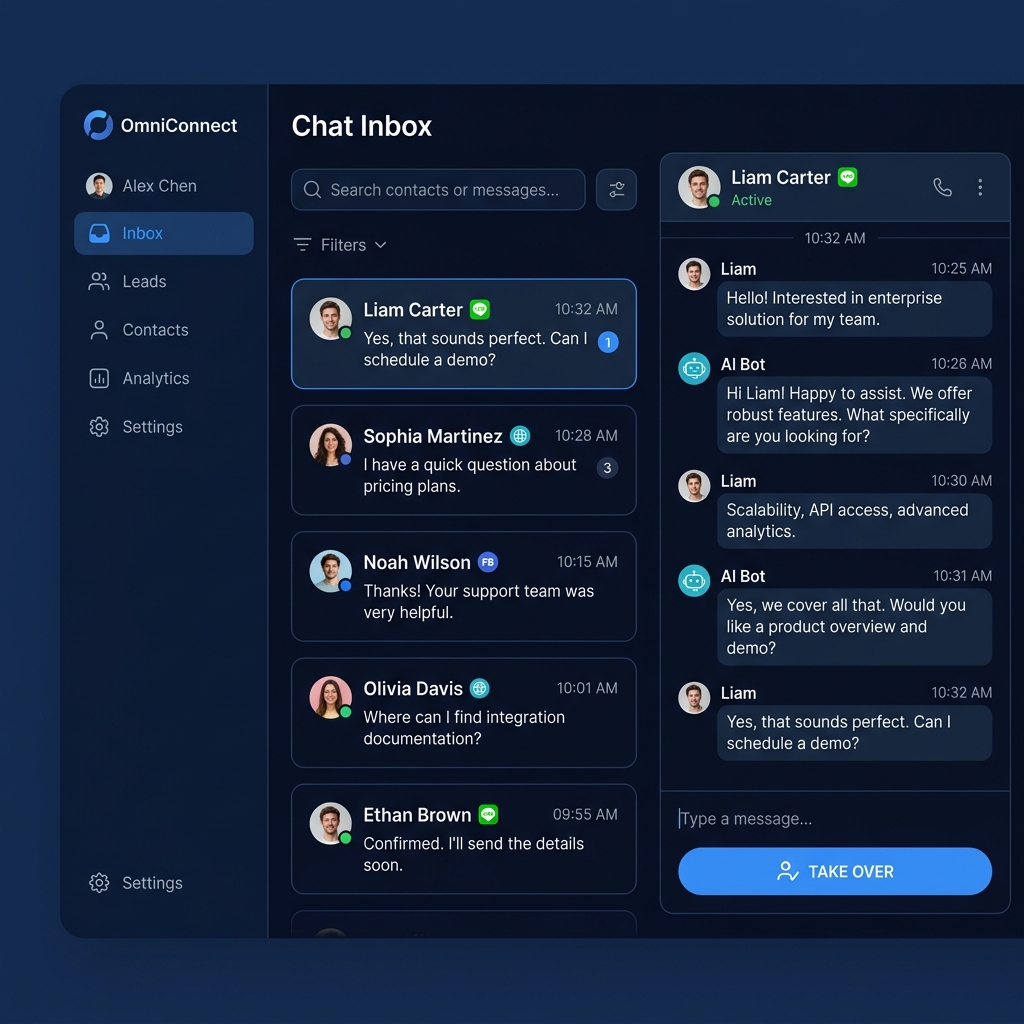 ThaiAgent Desk Omnichat Dashboard